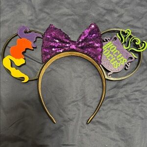 Purple Sequin Bow Halloween Headband